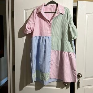 Striped shirt dress